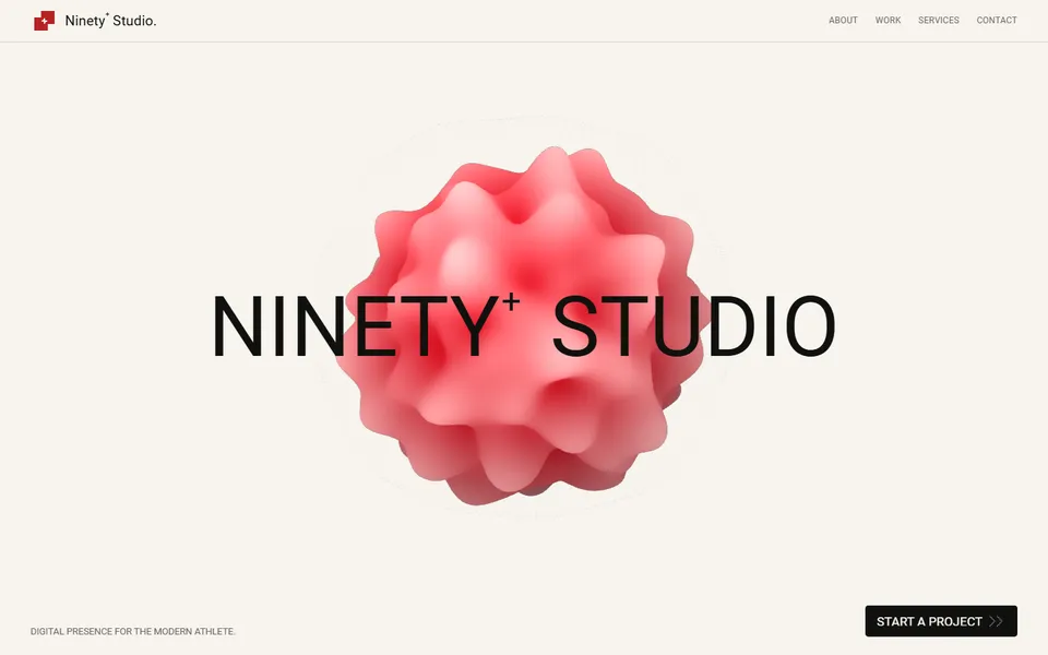 Screenshot of ninetyplus.studio